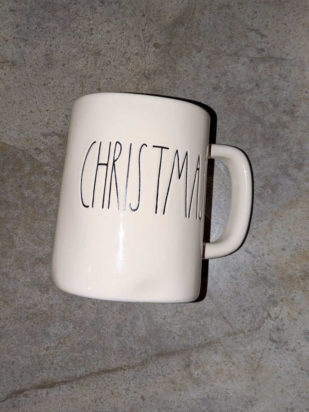 Rae Dunn White 'CHRISTMAS' Ceramic Mug